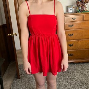 Lucy in the sky short red dress